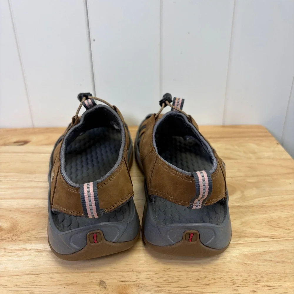 Privo by Clarks Fisherman Leather Bungee Sandals Women Size 10M Sporty Gorpcore